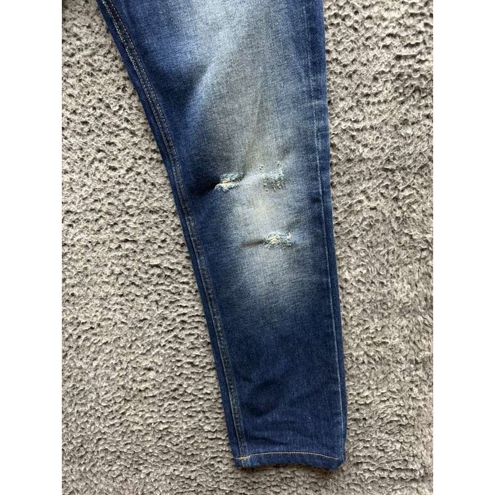 Sandro Paris Droit Slim Fit‎ Low Rise Distressed Denim Jeans Blue Size 27 - Picture 7 of 16
